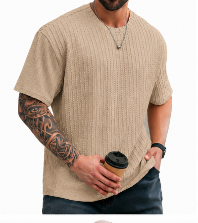 Men’s Textured Short Sleeve T-Shirt