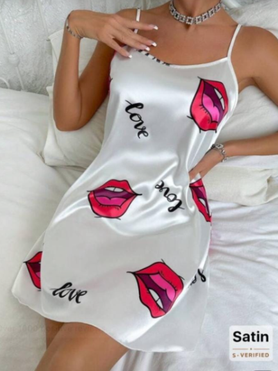 Women’s Satin Print Nightdress
