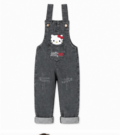 Kids Denim Overall Set with Hat